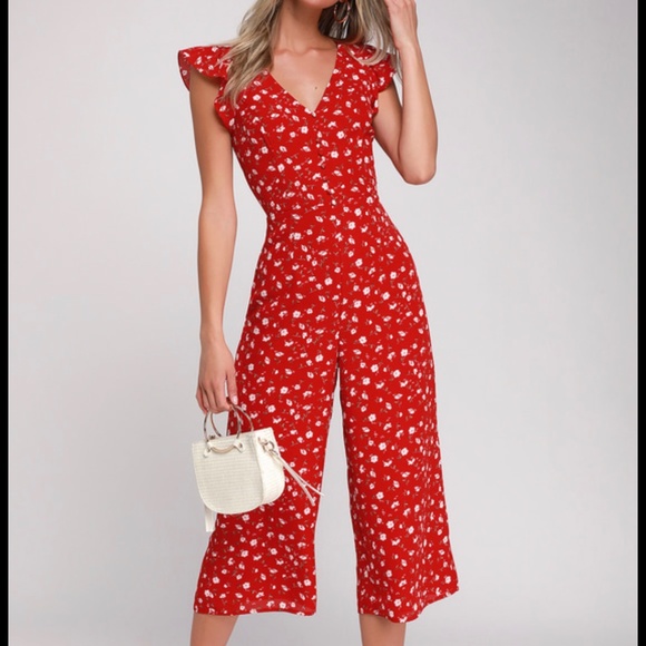 Red Flowered Jumper - Picture 1 of 2